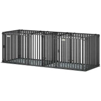 PawHut 83"L Heavy Duty Dog Crate, Extra Large Dog Kennel with Divider and Mat for Large Breeds, Modular Puppy Playpen(m-1)