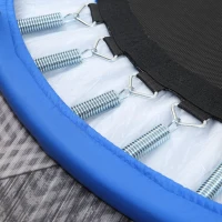 Soozier Φ38" Mini Fitness Trampoline Home Gym Yoga Exercise Rebounder Indoor Outdoor Jumper with Safety Pad, Blue and Black(m-9)
