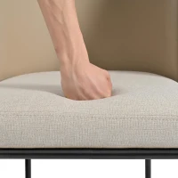 Set of 4 Stylish Dining Chairs with High-Density Foam Seats, Ergonomic chair Set with Anti-Slip Feet, 21.5'' L x 21.5'' W x 33.5'' H, Beige(m-8)