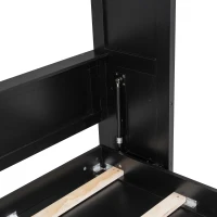 Stylish Murphy Bed with Storage Cabinets and X-Style Accent, Space-Saving Wall Bed with MDF Construction, 88" L x 67" W x 88.5" H, Black(m-8)