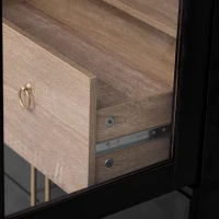 Arched Kitchen Pantry Cabinet with 4-Door Internal Racks, Flexible Storage Cabinet with Adjustable Shelves, 30'' L x 15.5'' W x 71'' H, Black(m-11)