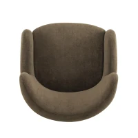 Luxe Wingback Armchair with Pocket-Spring Cushion, Elegant Lounge Chair for Living Room, 31" L x 32" W x 33" H, Dark Brown+Light Teak(m-12)