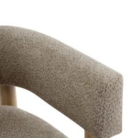 Cozy Accent Armchair with Spring Bag Seat Cushion, Single Lounge Sofa for Bedroom, 30.5" L x 29.5" W x 27" H, Light Camel+Natural Wood(m-4)