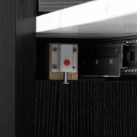 Extendable Dining Table with Folding Tabletop, Multi-Functional Kitchen Island with Drawers, 57.5" L x 32.5" W x 38" H, Black+White Marble(m-10)