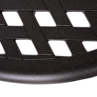 Outsunny 3 Pieces Patio Bistro Set, Cast Aluminum Outdoor Conversation Furniture Set, Coffee Table with Umbrella Hole, 2 Armchairs, Brown(m-10)