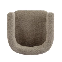 Cozy Accent Armchair with Spring Bag Seat Cushion, Single Lounge Sofa for Bedroom, 30.5" L x 29.5" W x 27" H, Light Camel+Natural Wood(m-12)