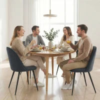 HOMCOM Set of 4 Modern Dining Chairs, Velvet Upholstered Kitchen Chairs with Steel Legs for Living Room, Dark Grey(m-6)