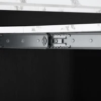 Extendable Dining Table with Folding Tabletop, Multi-Functional Kitchen Island with Drawers, 57.5" L x 32.5" W x 38" H, Black+White Marble(m-11)