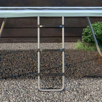 Soozier Trampoline Ladder Steel, 2/3 Steps Outdoor Trampoline Accessories, 38 Inch Length(m-7)