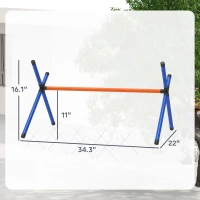 PawHut 4 Pieces Dog Agility Equipment, Dog Agility Course Backyard Set with Adjustable Height Jump Bars and Carry Bag(m-3)