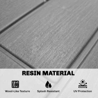 Outsunny 60 Gallon Resin Deck Box, Lockable Outdoor Storage Box, Splash-Resistant & UV Resistant Patio Storage Container(m-5)