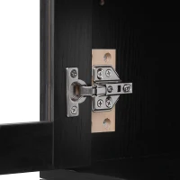 Arched Kitchen Pantry Cabinet with 2 Soft-Close Drawers, Modern Farmhouse Hutch for Living Areas, 30'' L x 15.5'' W x 71'' H, Black(m-11)