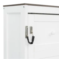 Space‑Saving Murphy Bed with Smooth Hydraulic Lift, Durable Fold‑Down Unit with Wood Slat Support, 88'' L x 67'' W x 68.5'' H, Brown+White(m-8)