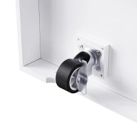 Generous Kitchen Island with 2 Deep Drawers and Drop Leaf, Rolling Storage Cart with Adjustable Shelves, 48'' L x 29.5'' W x 36.5'' H, White(m-12)