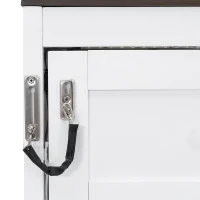 Twin-Size Murphy Bed with LED Light and Foldaway Cabinet, Space-Saving Wall Bed with Desk Conversion, 83" L x 45.5" W x 47" H, Brown+White(m-9)