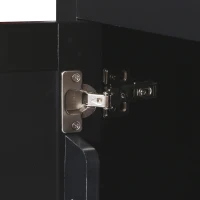 Versatile Kitchen Island Cart with Rubberwood Drop-Leaf Countertop, Rolling Cart for Kitchen or Dining Area, 53'' L x 29.5'' W x 37'' H, Black(m-10)