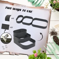 Outsunny 5.2'x3.6'x2.7' Outdoor Raised Garden Bed, 3-Tier Galvanized Planter Box with Safety Edging for Vegetable, Flower, Grey(m-6)