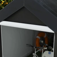 Outsunny Galvanized 7' x 12' Outdoor Storage Tent, Heavy Duty and Waterproof Portable Shed for Bike, Motorcycle, Tools, Gray(m-13)
