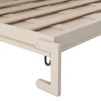 Space-Saving Full Size Murphy Bed with Fold-Down Design, Sturdy Storage Bed with 3 Upper Cabinets, 83" L x 60.5" W x 82" H, Beige(m-6)