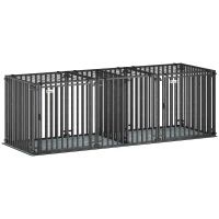 PawHut 83"L Heavy Duty Dog Crate, Extra Large Dog Kennel with Divider and Mat for Large Breeds, Modular Puppy Playpen(m-11)