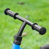 Qaba 12" Kids Balance Bike No Pedal Bicycle Adjustable Seat and Handlebar Training Toddler Bike 3 - 5 Years Blue(m-10)