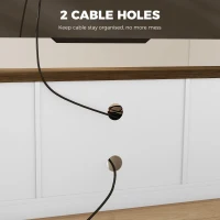 HOMCOM TV Stand for TVs up to 65 Inch, Entertainment Center with Shelves, Cabinets, Sliding Barn Doors, Thick Top, White(m-9)