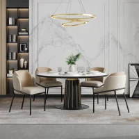 Set of 4 Stylish Dining Chairs with High-Density Foam Seats, Ergonomic chair Set with Anti-Slip Feet, 21.5'' L x 21.5'' W x 33.5'' H, Beige(m-1)