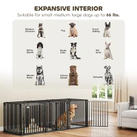 PawHut 83"L Heavy Duty Dog Crate, Extra Large Dog Kennel with Divider and Mat for Large Breeds, Modular Puppy Playpen(m-7)