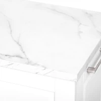 Rolling Kitchen Island with 2‑Tier Pull-Out Organizer, Versatile Storage Cabinet for Open-Plan Kitchens, 50.5'' L x 26.5'' W x 35.5'' H, White(m-11)