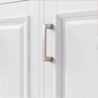 Rolling Kitchen Island with 3 Drawers and Adjustable Shelves, Stylish Kitchen Cart for Kitchen or Dining Area, 54'' L x 29.5'' W x 36'' H, White(m-11)