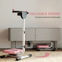 Soozier Foldable Ab Twister Board for Waist Trimming with LCD Display, Ab Workout Equipment for Women and Men, Pink(m-7)