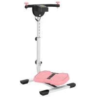 Soozier Foldable Ab Twister Board for Waist Trimming with LCD Display, Ab Workout Equipment for Women and Men, Pink(m-11)