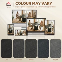 HOMCOM Round Dining Table for 5, 47 Inch Kitchen Table with Fluted Pedestal Base, for Kitchen Living Room Dining Room, Black(m-7)