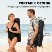 Outsunny Set of 2 Reclining Camping Chair with Foot Rest, Folding Camping Chair w/ Headrest, Cup Holder, Storage Bag, Black(m-6)