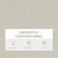 Outsunny 13' x 10' Retractable Awning, 280gsm UV Resistant Sunshade Shelter for Deck, Balcony, Yard, Beige(m-6)