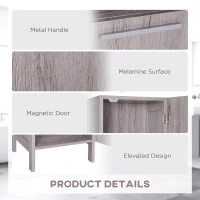 Kleankin Bathroom Storage Cabinet 68'' Organizer Tall Tower Cupboard w/ Shelves Wood Grain Freestanding Furniture(m-9)