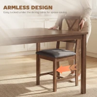 HOMCOM Set of 2 Dining Chairs, Upholstered X-Back Dining Room Chairs with Rubberwood Legs and Padded Seat for Kitchen, Gray(m-7)