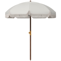 Beach Umbrella 6.2' x 6.2' x 6.9' Cream White