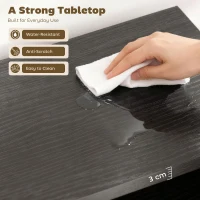 HOMCOM Sideboard Buffet Cabinet, 30.7" Kitchen Cabinet with Soft-Close Door and Adjustable Shelves, Distressed Black Grey(m-6)