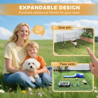 PawHut 36inch Foldable Metal Exercise Pet Playpen Yard Dog Puppy Kennel Cage 12 Panels(m-9)