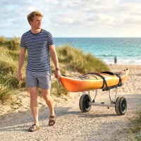 Soozier Kayak Cart Dolly Kayak Cart with Adjustable Width, Black(m-8)