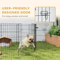 PawHut 30inch Foldable Metal Exercise Pet Playpen Yard Dog Puppy Kennel Cage 12 Panel(m-7)
