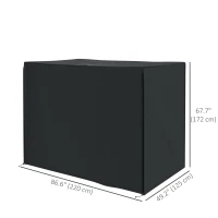 Outsunny 3 Seater Garden Swing Cover, Waterproof 420D Outdoor Swing Bench Cover with Zip, Windproof and Anti-UV, Black(m-3)