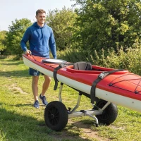 Soozier Kayak Cart Dolly Kayak Cart with Adjustable Width, Black(m-10)