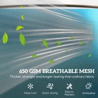 Outsunny Outdoor 2-Person Glider Bench, Outside Glider Swing Chair Loveseat with Table, Steel Frame, Blue(m-5)