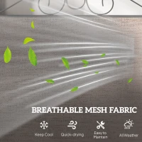 Outsunny Outdoor Glider Chairs with Coffee Table, Patio 2-Seat Rocking Chair Swing with Breathable Sling for Backyard, Garden and Porch, Brown(m-5)