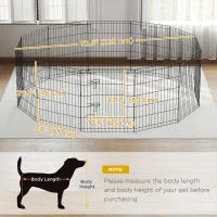 PawHut 30inch Foldable Metal Exercise Pet Playpen Yard Dog Puppy Kennel Cage 12 Panel(m-3)