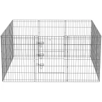 PawHut 36inch Foldable Metal Exercise Pet Playpen Yard Dog Puppy Kennel Cage 12 Panels(m-2)