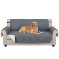 PawHut Waterproof Sofa Cover 3 Seater, Soft Couch Cover for Dogs Cats Pets, Non Slip Sofa Slipcoevr with Elastic Straps(m-11)