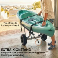 Soozier Kayak Cart Dolly Kayak Cart with Adjustable Width, Black(m-5)